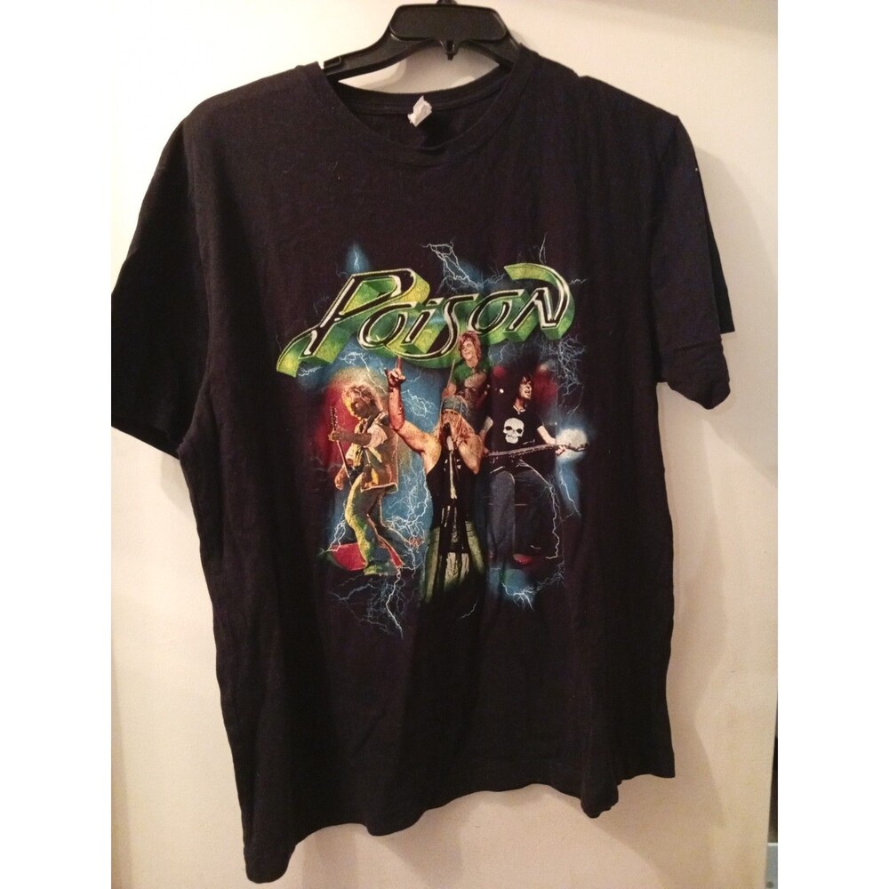 Vtg Poison Rock Hair Band T Shirt 2012 Tour Double Sided Mens XL Bret Michaels